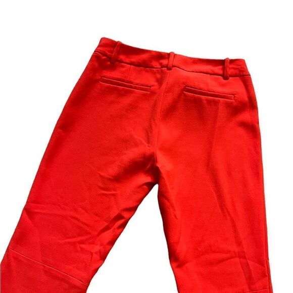 LORD & TAYLOR Orange Straight Leg Ankle Length Side Zip Dress Pant 4 - Picture 5 of 9